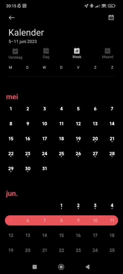 Redmi Watch 3 Kalender